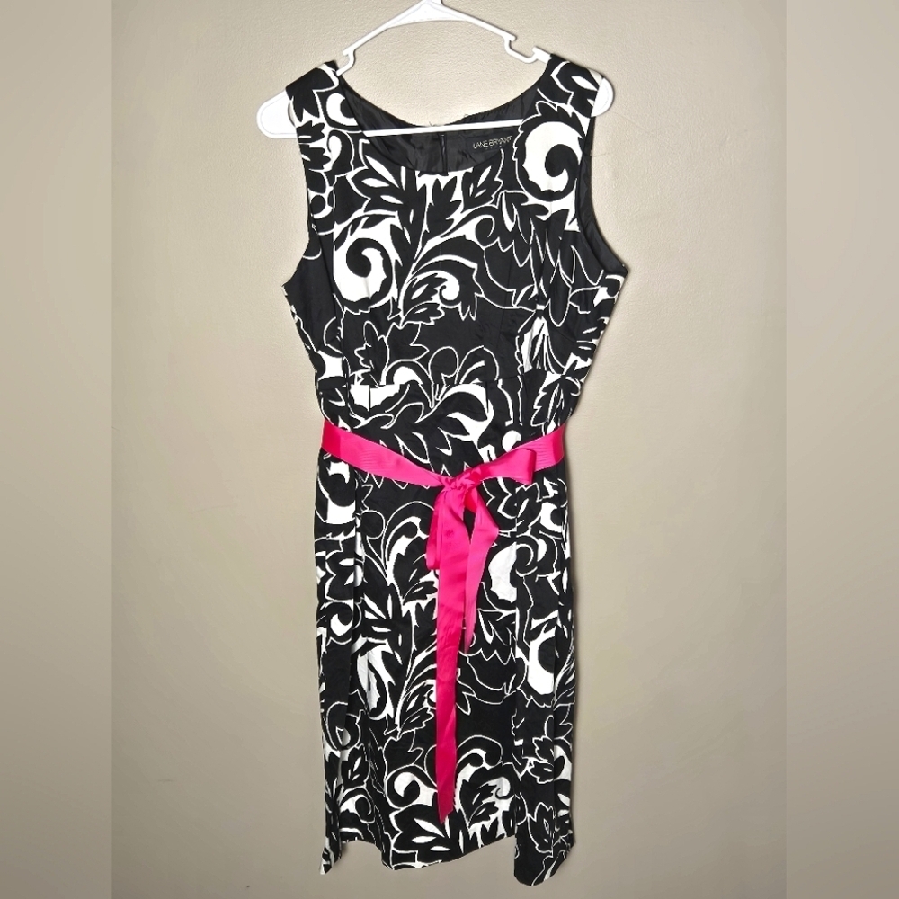 Vintage Y2K Lane Bryant Paisley Maximalist Preppy‎ Luxury Midi Dress, Size 16W